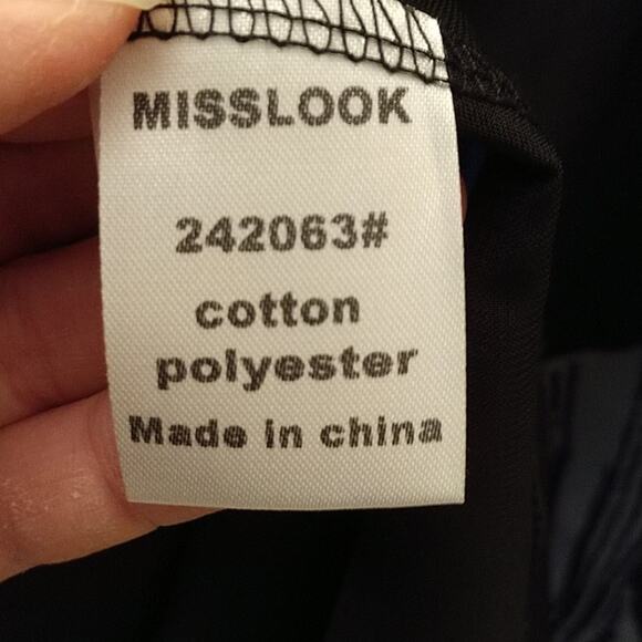 Misslook Black Dress with Abstract Florals 3XL - Picture 6 of 7